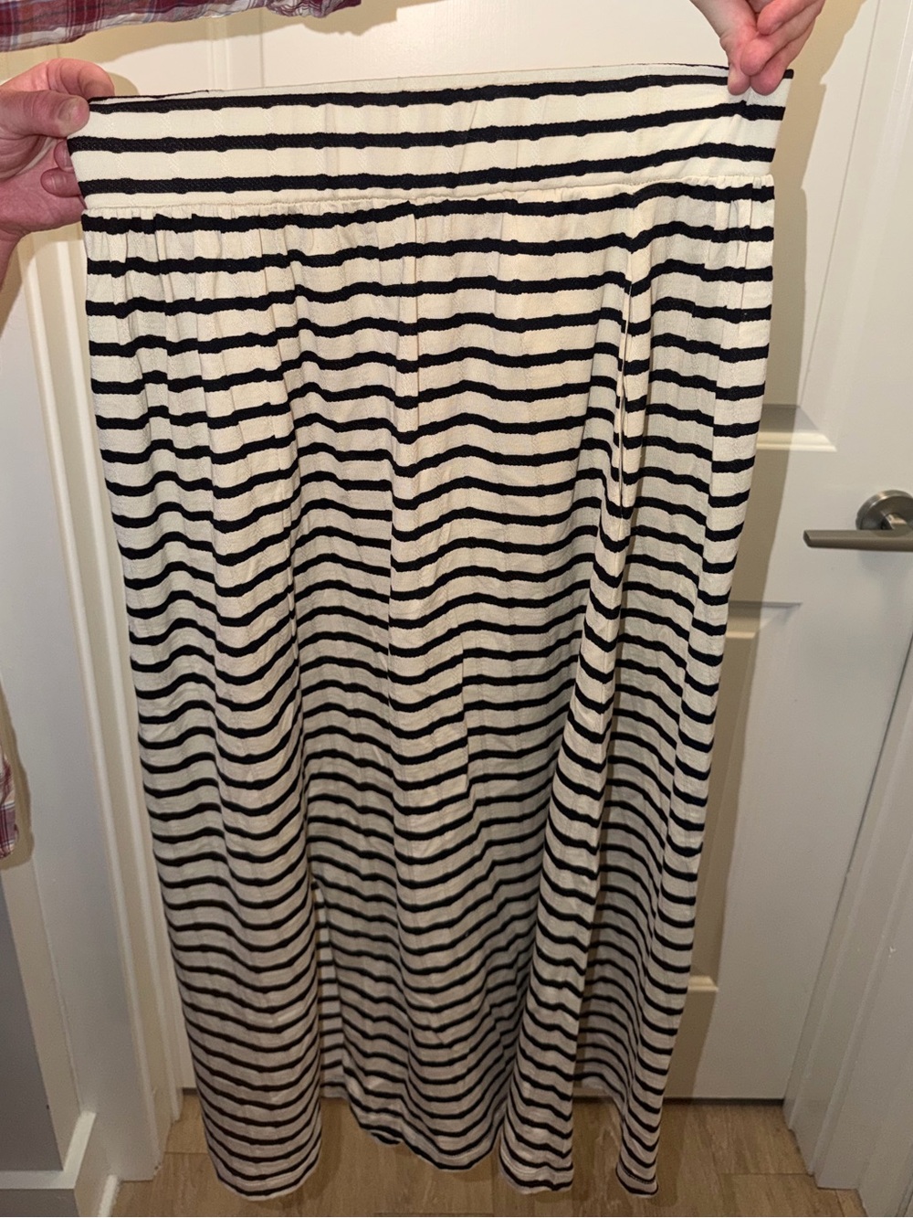 Striped Black & White Maxi Skirt - Comfortable Everyday Style